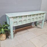 Handmade Carved Solid Hard Wood Old Door Console Table 150x40x75 cm